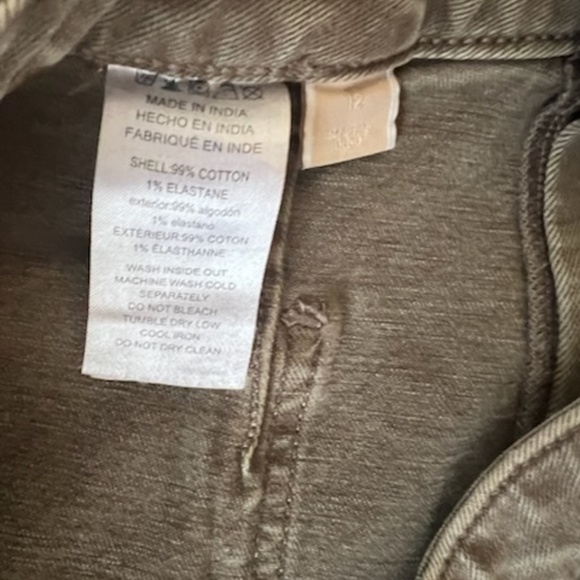 NWT Michael Michael Kors Button Fly Jeans High Rise Boot Cut Olive 14 - Picture 6 of 10